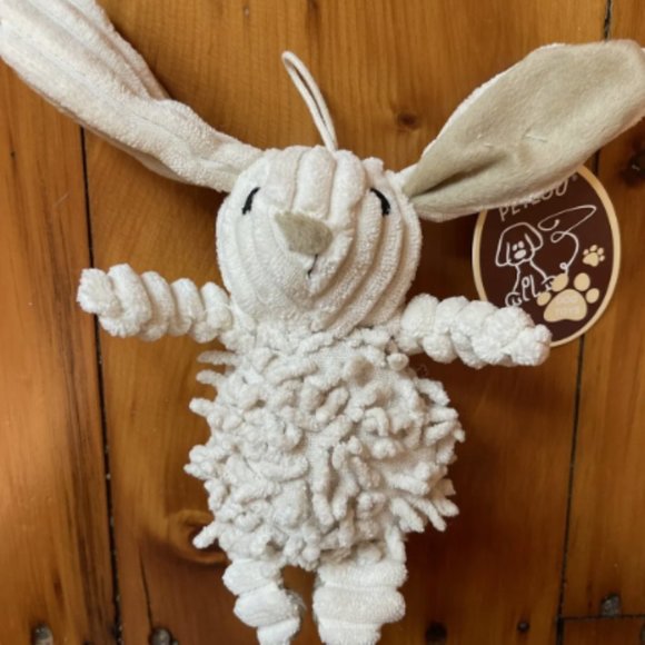 Petlou Inc. ~ Easter 8’’ Natural Rabbit ~ Squeaky Dog Toy - Picture 2 of 6